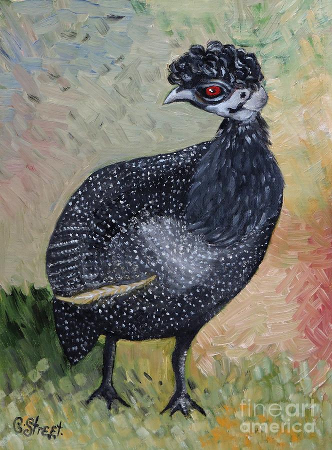 Crested Guineafowl Painting