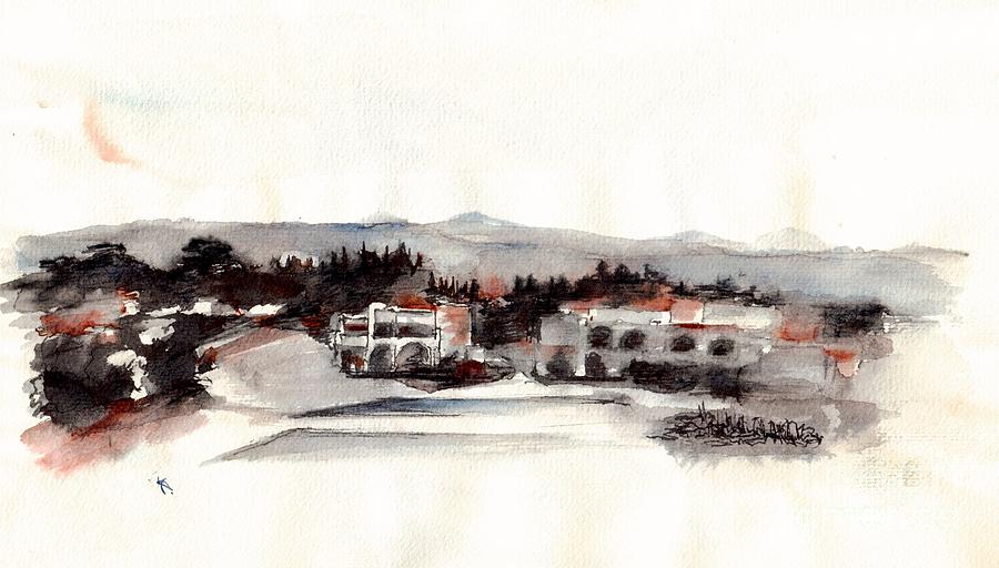 Creta hills Painting by Karina Plachetka
