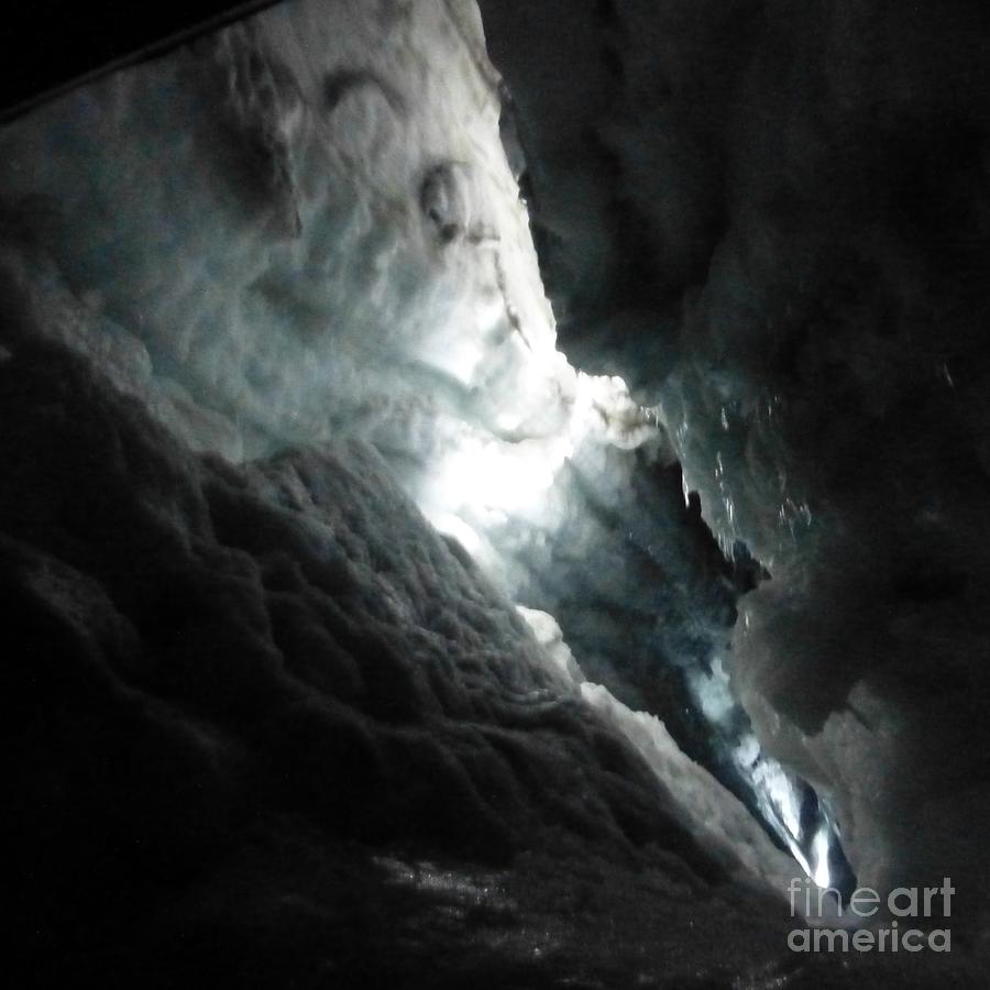Crevasse in Langjokull Glacier Photograph by Barbie Corbett-Newmin