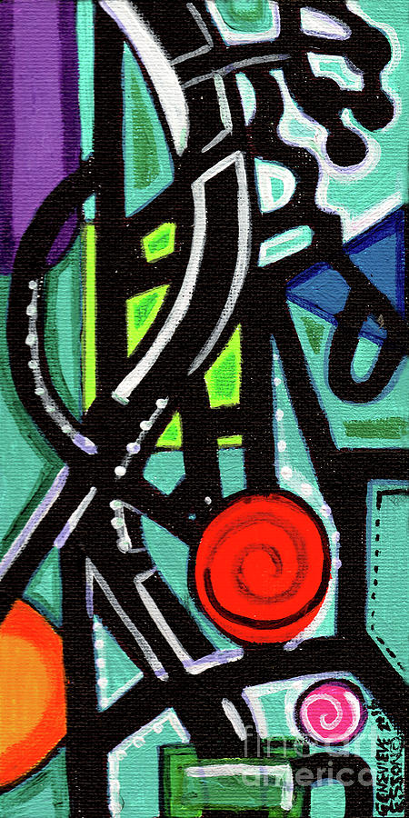 Creve Coeur Streetlight Banners Whimsical Motion 13 Painting by Genevieve Esson