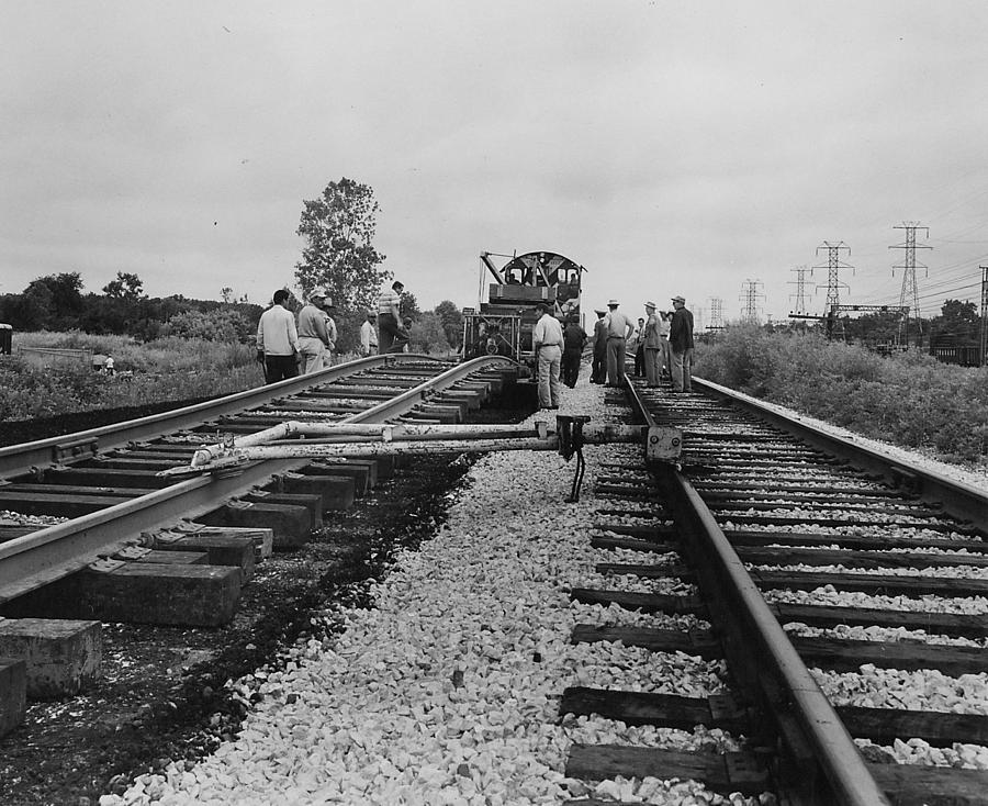 Crew With Track Machines - 1957 Photograph by Chicago and North Western Historical Society