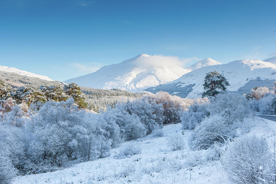 Winter Digital Art - Crianlarich - Scottish Highlands by Pat Speirs