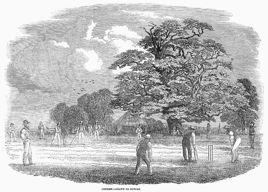 Cricket Match, 1850 Photograph by Granger