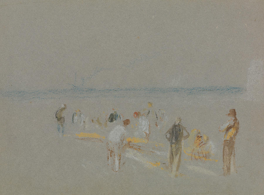 Landscape Painting - Cricket on the Goodwin Sands by Joseph Mallord William Turner