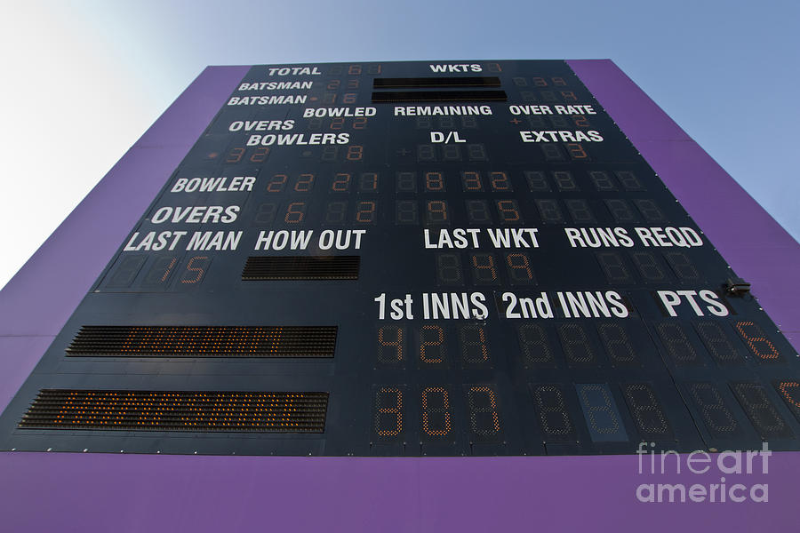 Cricket Photograph - Cricket Score Board by Terri Waters