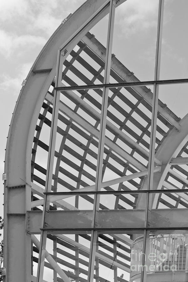 Cricket Stadium Architecture Black and white Photograph by Terri Waters