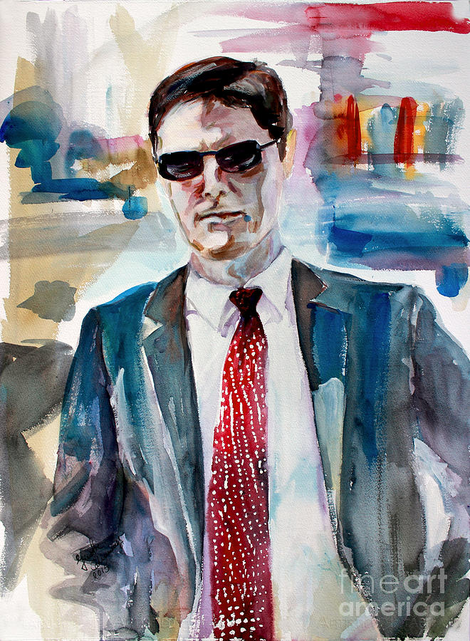 Criminal Minds Aaron Hotchner The Way I see Him Painting by Ginette Callaway