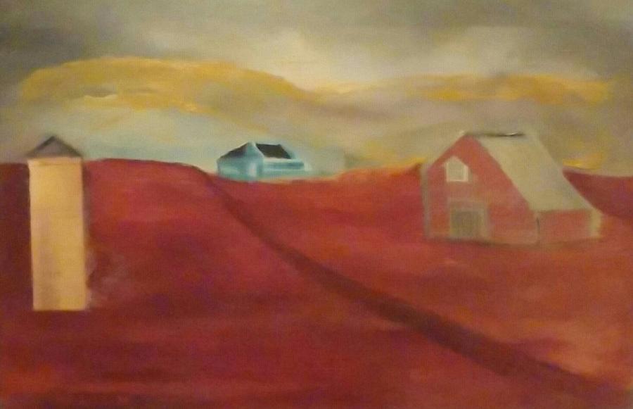 Crimson Field  Painting by Gregory Dallum