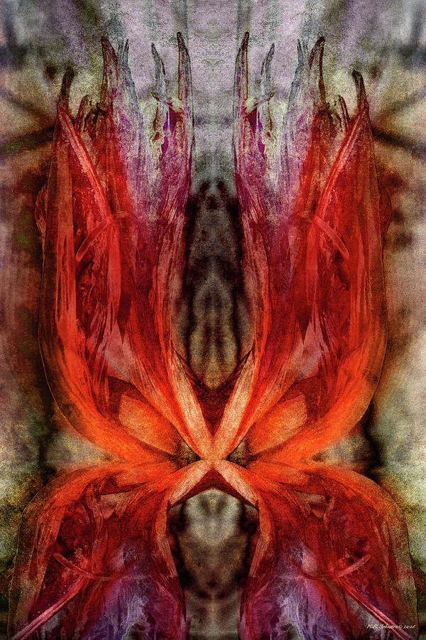 Crimson Flame Digital Art by WB Johnston