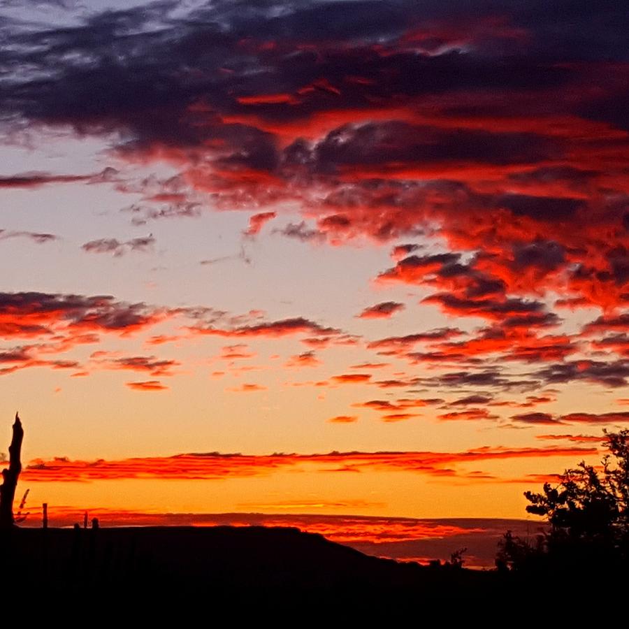 Crimson painted sky Photograph by Rudy Gallegos | Fine Art America