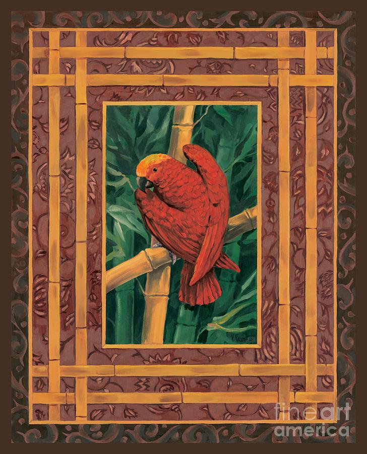 Parrot Painting - Crimson Parrot by Paul Brent