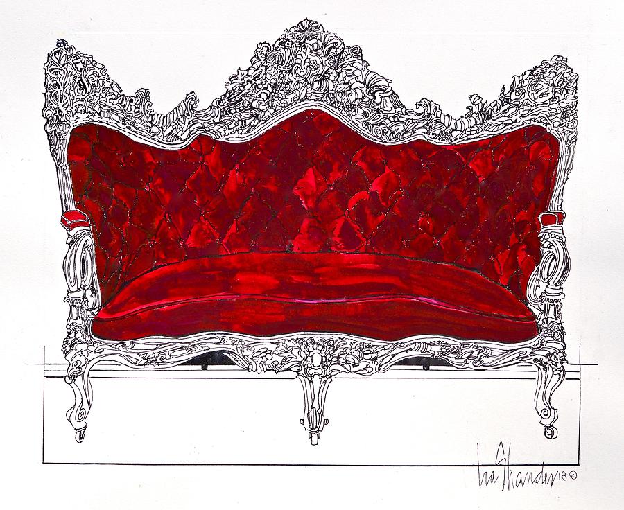 Crimson Plush Drawing by Ira Shander