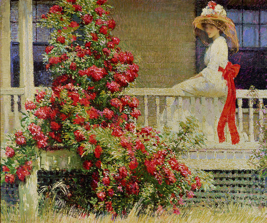 Summer Painting - Crimson Rambler by Philip Leslie Hale 