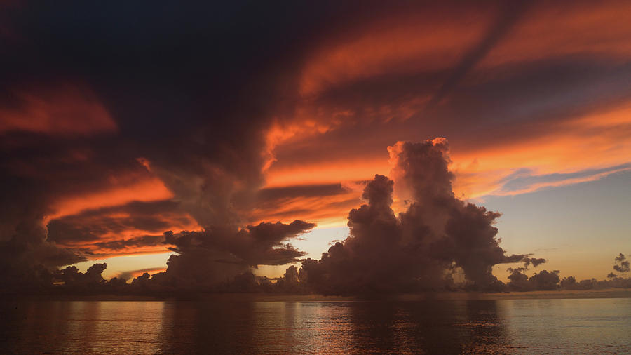 Crimson Sunrise Delray Beach Florida Photograph by Lawrence S Richardson Jr