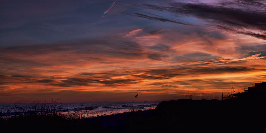 Crimson Sunset Isle of Palms Photograph by Evie Carrier