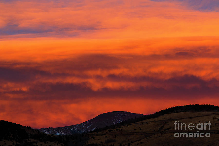 Cripple Creek Pikes Peak Sunset Photograph by Steven Krull