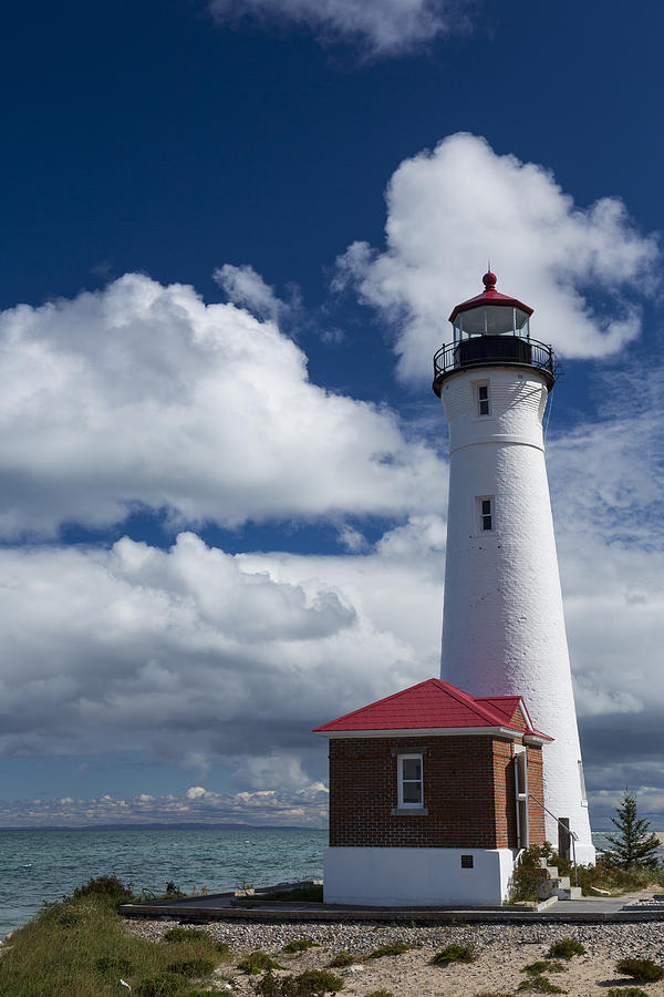 Architecture Photograph - Crisp Point Lighthouse 7 by John Brueske