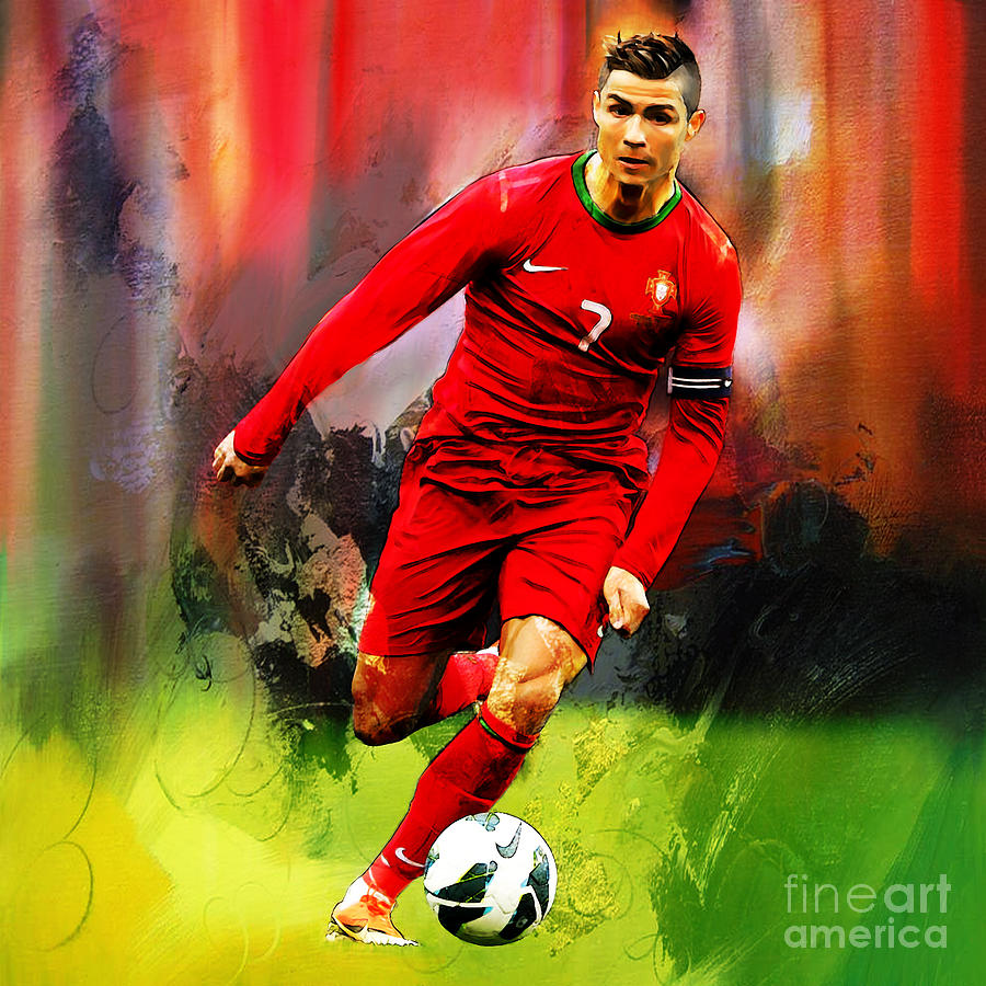 Cristiano Ronaldo 08a Painting by Gull G