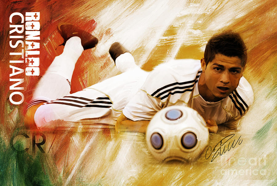 Cristiano Ronaldo 092f Painting by Gull G