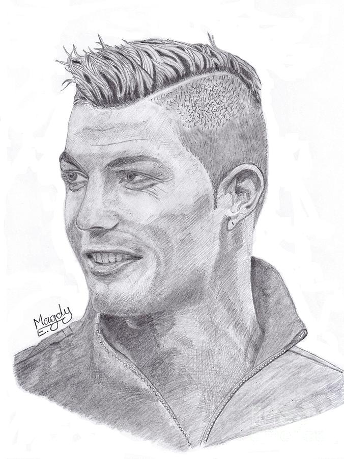 Report Abuse - Ronaldo Black And White Drawing - Free Transparent PNG  Download - PNGkey