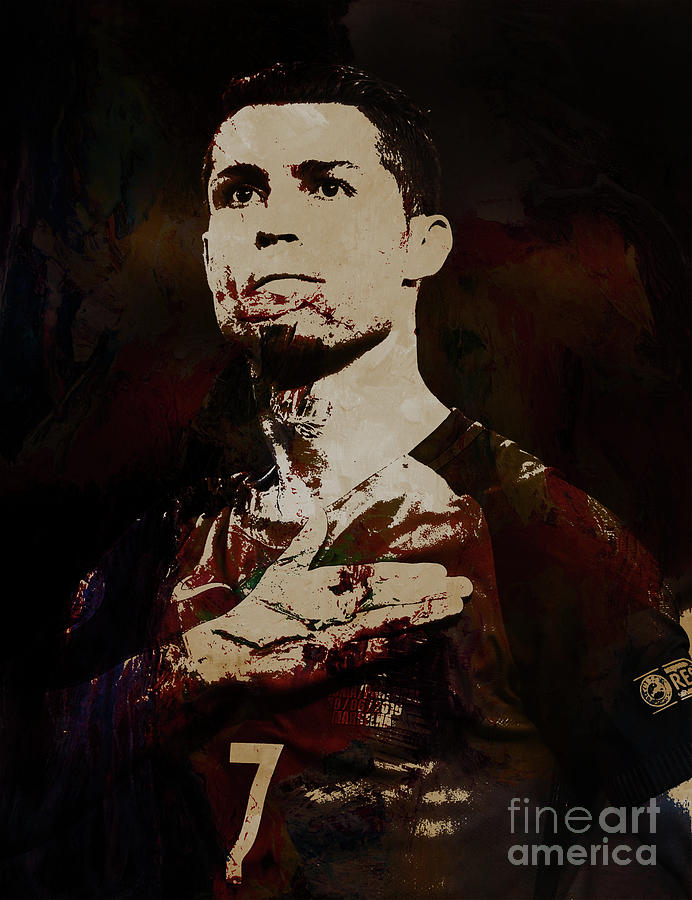 Cristiano Ronaldo OKia Painting by Gull G