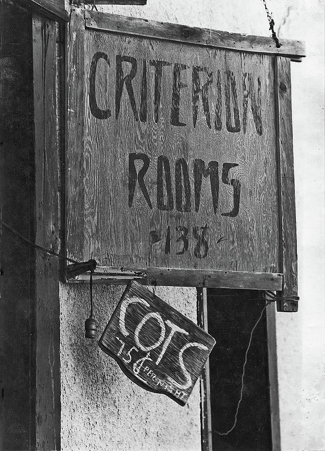 Criterion Rooms flophouse  cots 75  cents per night 138 S. Meyer  Tucson Arizona 1967 Photograph by David Lee Guss