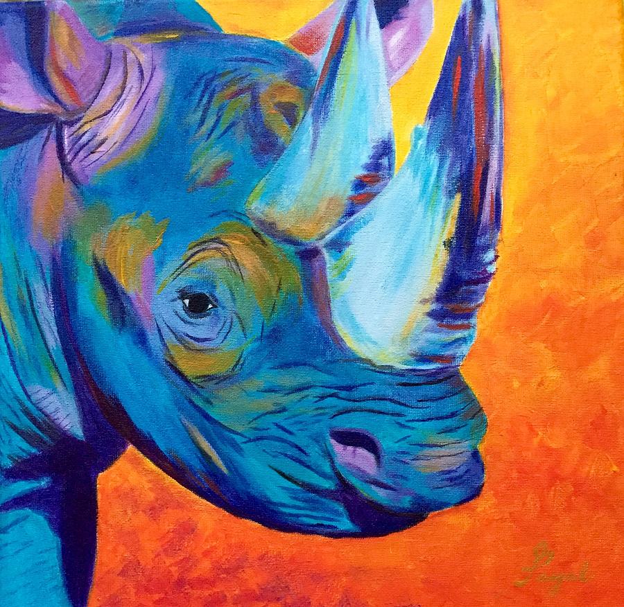 Critically Endangered Black Rhino Painting by Artistic Nurse - Pixels