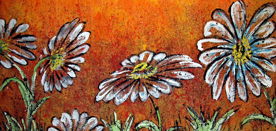Crizanteme Painting by Afrodita Ellerman