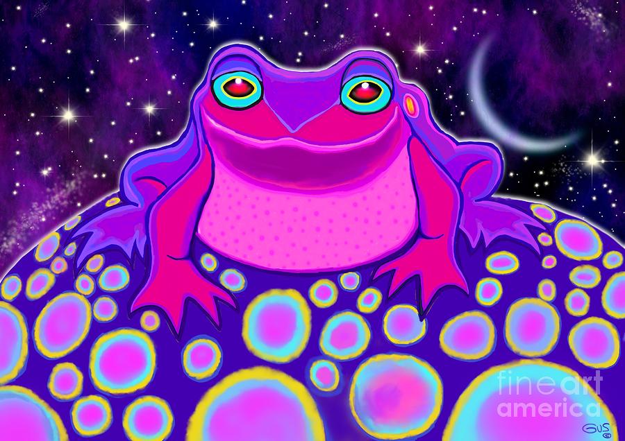 Croaking at Midnight  Painting by Nick Gustafson