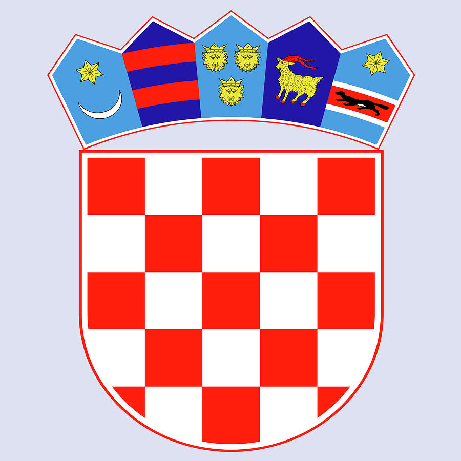 Croatia Coat of Arms Drawing by Movie Poster Prints