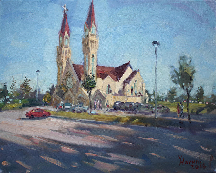 Georgetown University Painting - Croatian Centre-The Queen Of Peace by Ylli Haruni
