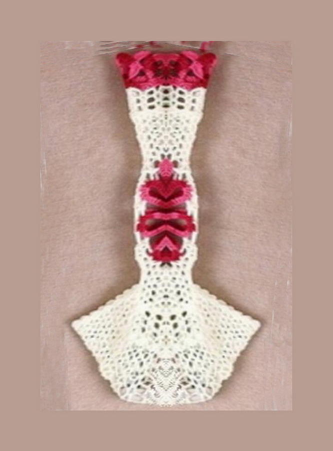 Crochet Dress With Roses Digital Art by Mary Russell