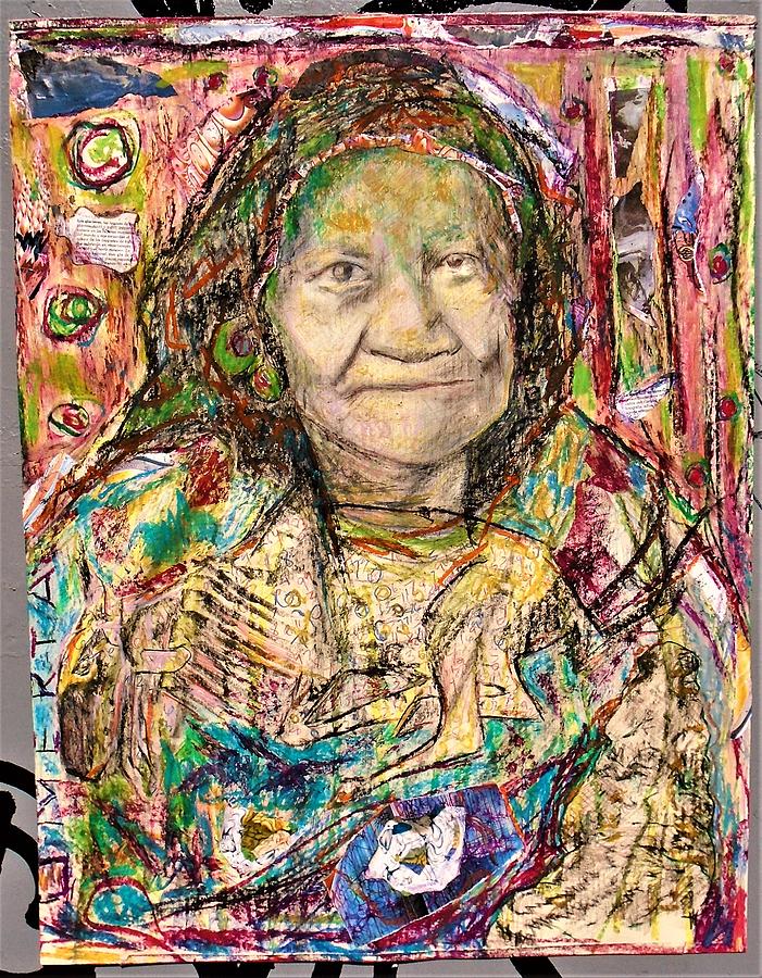 Crocodile Wildebeast Old Woman Mixed Media by Teresa Omerta Moll-Arruza ...