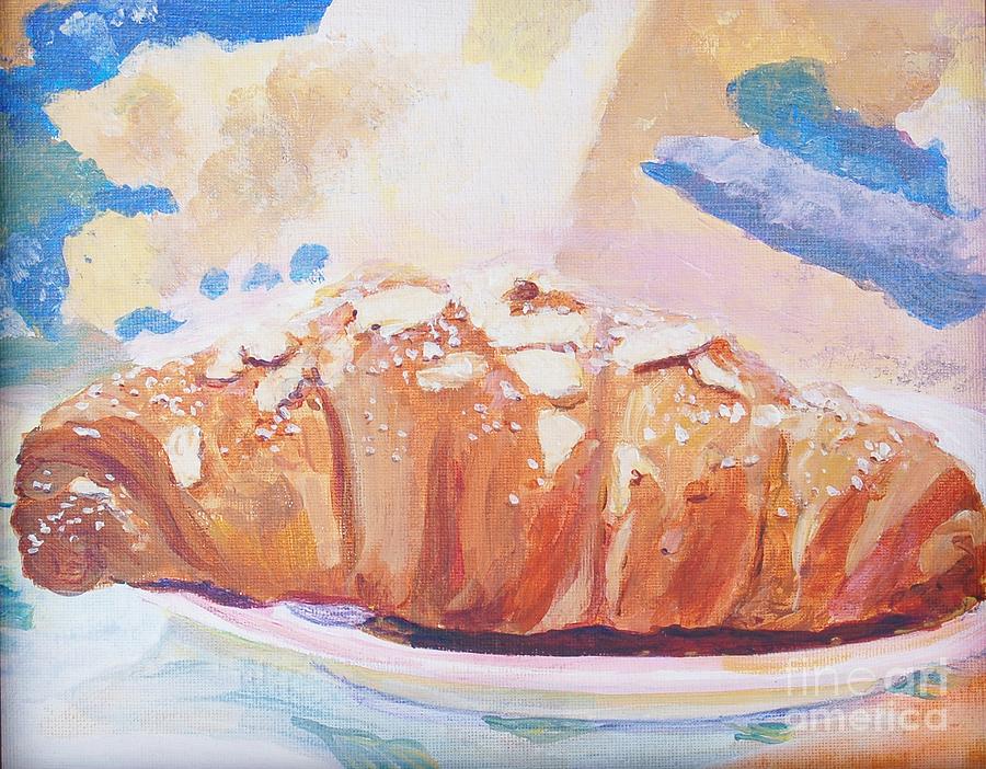 Still Life Painting - Croissant by Henny Dagenais