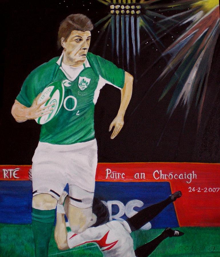 Irish Rugby Painting - Croker by Colin O neill