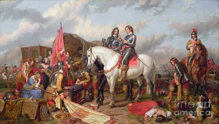 Shoulders Painting - Cromwell in the Battle of Naseby by MotionAge Designs
