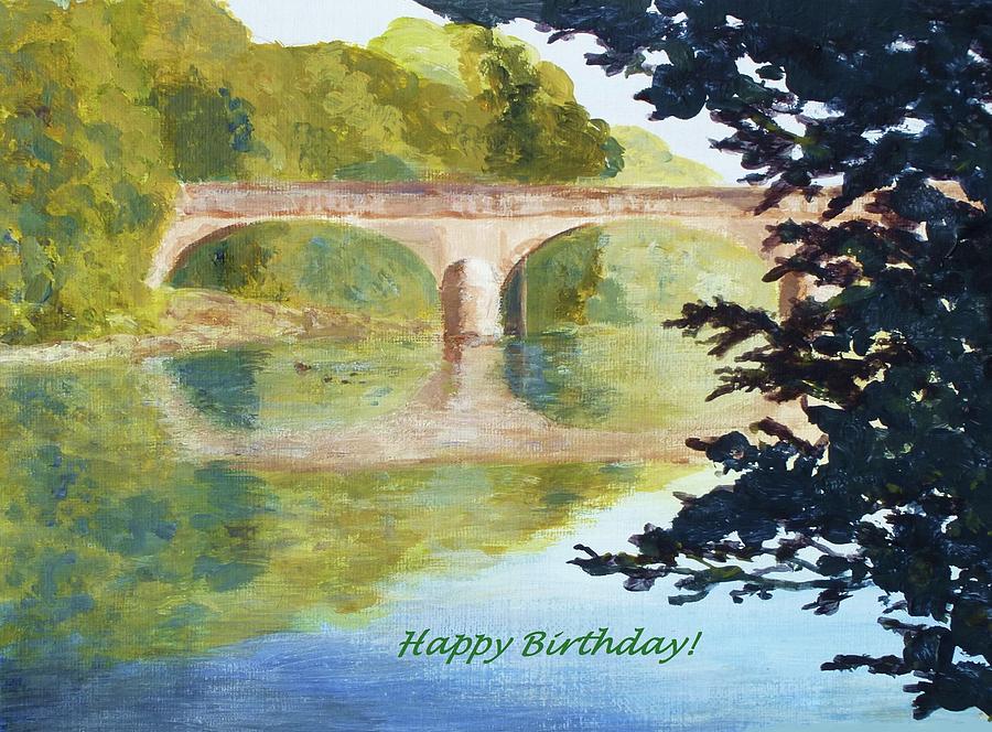 Crook o Lune birthday card Painting by Nigel Radcliffe