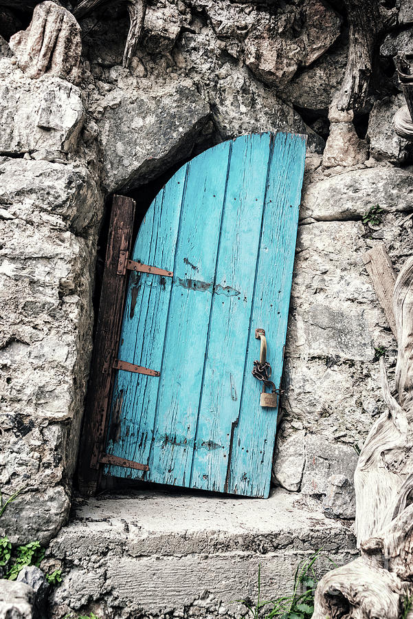 Vintage Painting - Crooked door by Delphimages Photo Creations