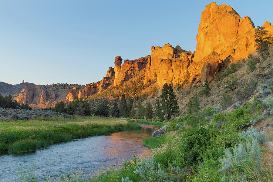 Crooked River and Monkey Face at Smith Rock Photograph by David Gn