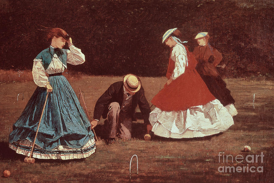 Winslow Homer Painting - Croquet Scene by Winslow Homer by Winslow Homer
