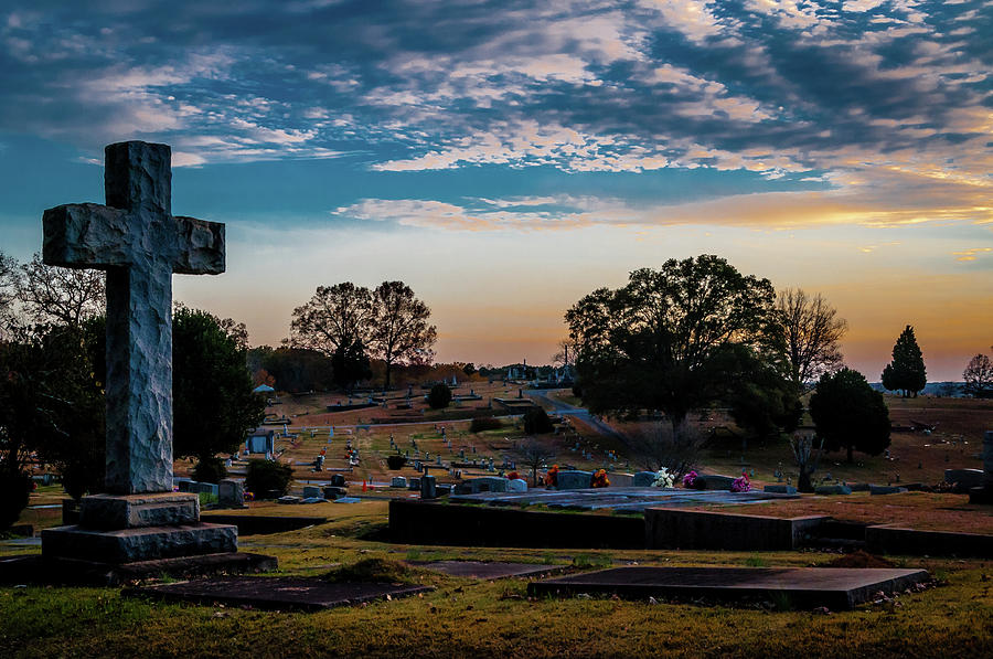 Cross at Sunset Photograph by James L Bartlett