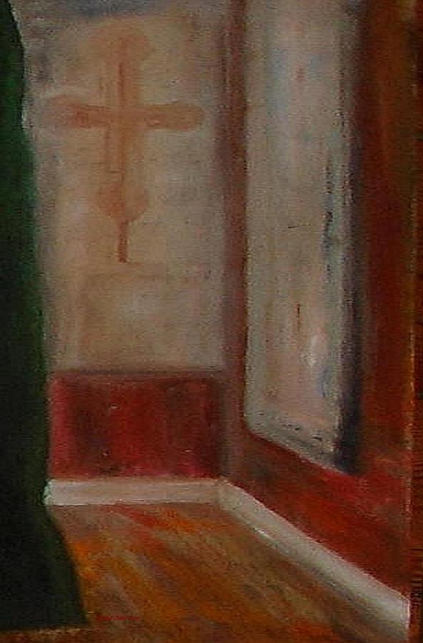 Cross by the Open Window Painting by Deborah D Russo