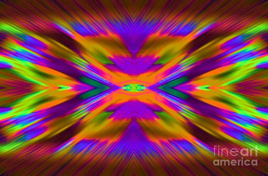 Abstract Digital Art - Cross Fire by Lorles Lifestyles
