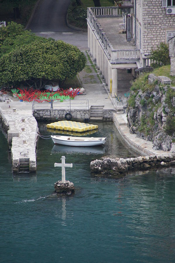 Cross Photograph - Cross in a Harbor by Ron Koivisto