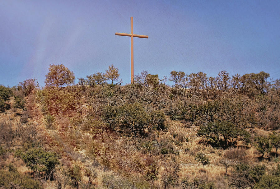 Cross in Texas Hill Country Photograph by Judy Vincent