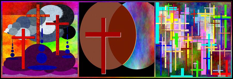 Cross Intersections - Triptych Digital Art by Glenn McCarthy Art and Photography