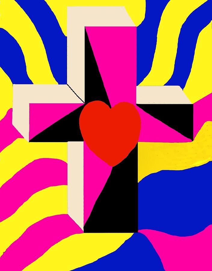 Cross of Love Digital Art by Laura Smith