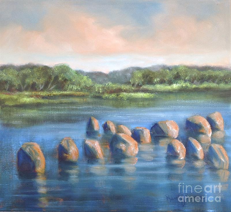 Cross of Rocks  Painting by Rand Burns