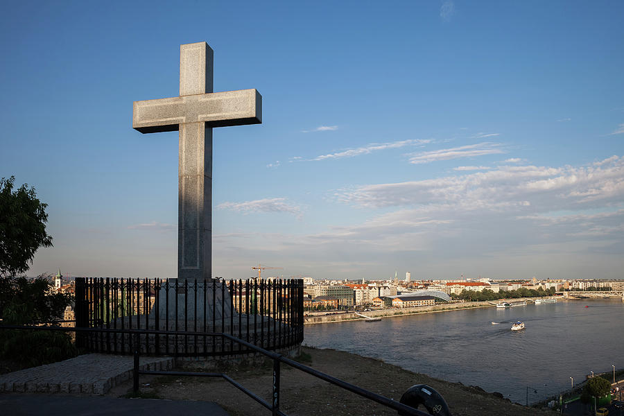 Cross on Gellert Hill in Budapest Photograph by Artur Bogacki