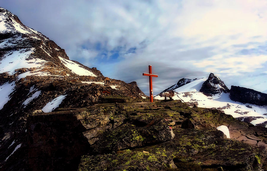 Cross On Mountaintop - Austria Photograph by Mountain Dreams